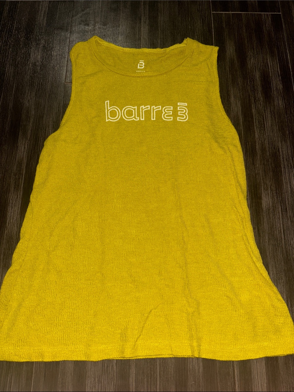 Pure Barre Mustard Yellow Logo Tank